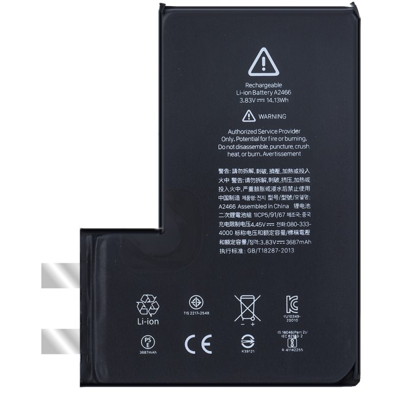 Mobile Phone Battery for iPhone 12 Pro Max 3687mAh Factory Wholesales Cell Phone Battery