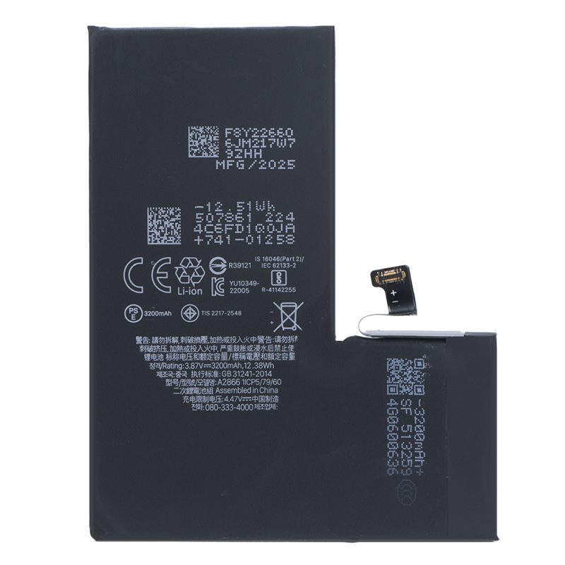 Mobile Phone Battery for iPhone 14 Pro 3200mAh Factory Wholesales Cell Phone Battery